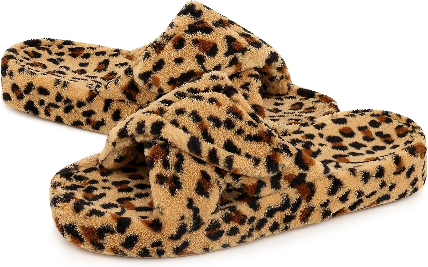 shevalues Summer Arch Support Slippers for Women Adjustable Terry Cloth Fuzzy Indoor Slippers Open Toe House Shoes