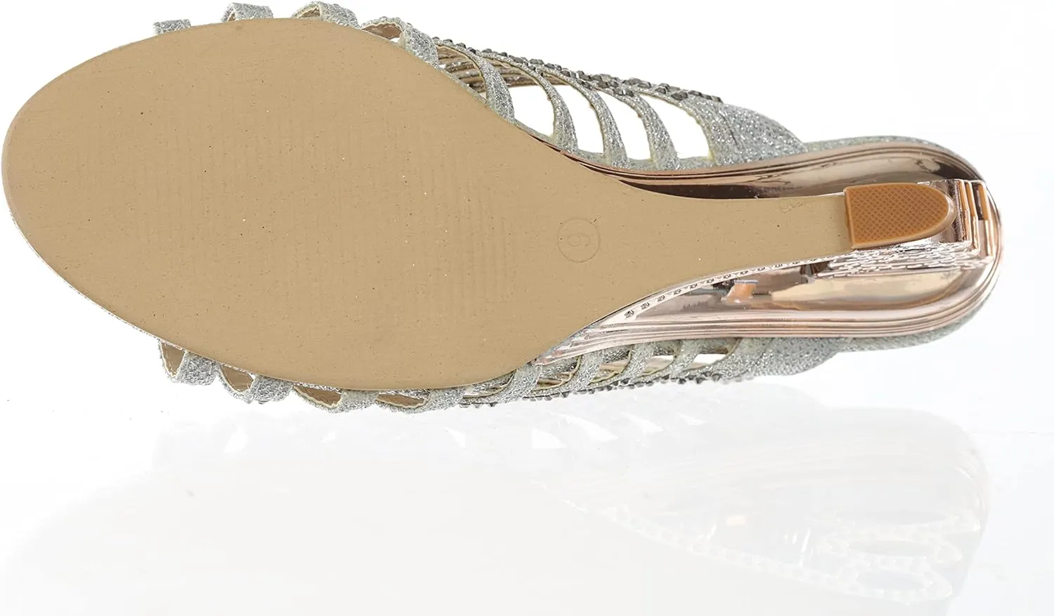 SIMPLY COUTURE Women's Strappy Rhinestone Slide Dress Sandal