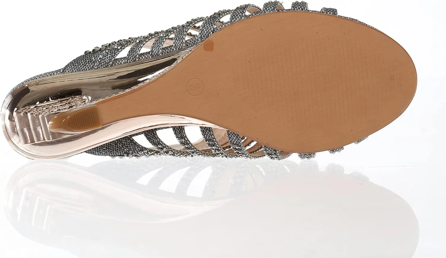 SIMPLY COUTURE Women's Strappy Rhinestone Slide Dress Sandal