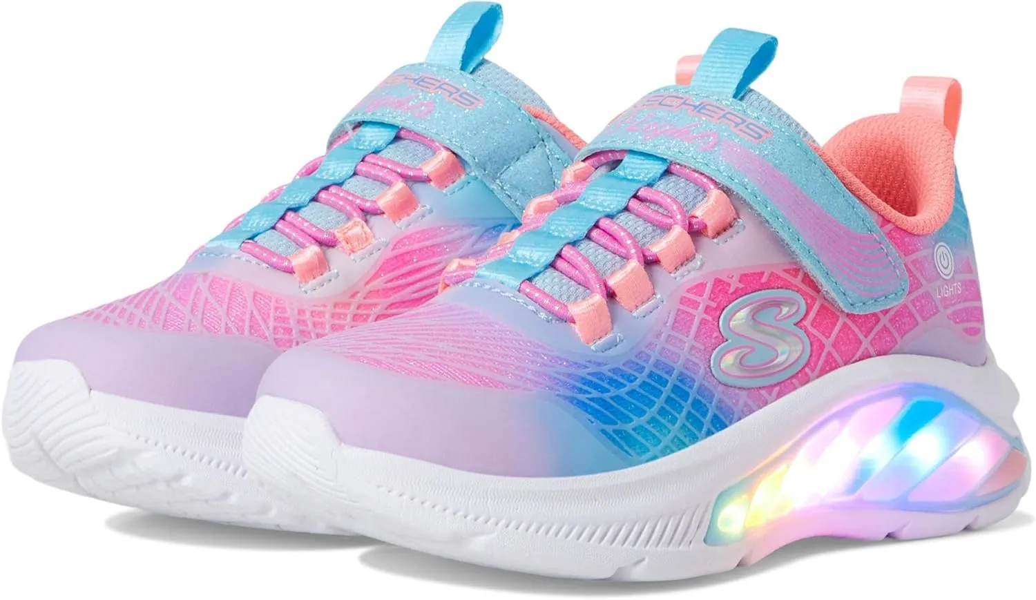 Skechers Girl's Cruisers-Rainbow Reflectin Sneaker