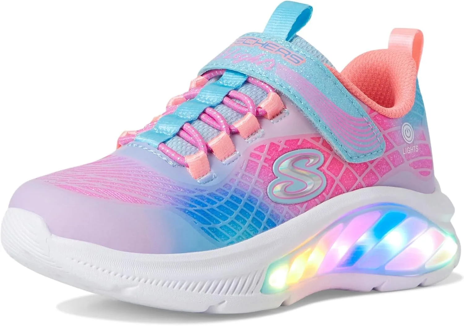 Skechers Girl's Cruisers-Rainbow Reflectin Sneaker