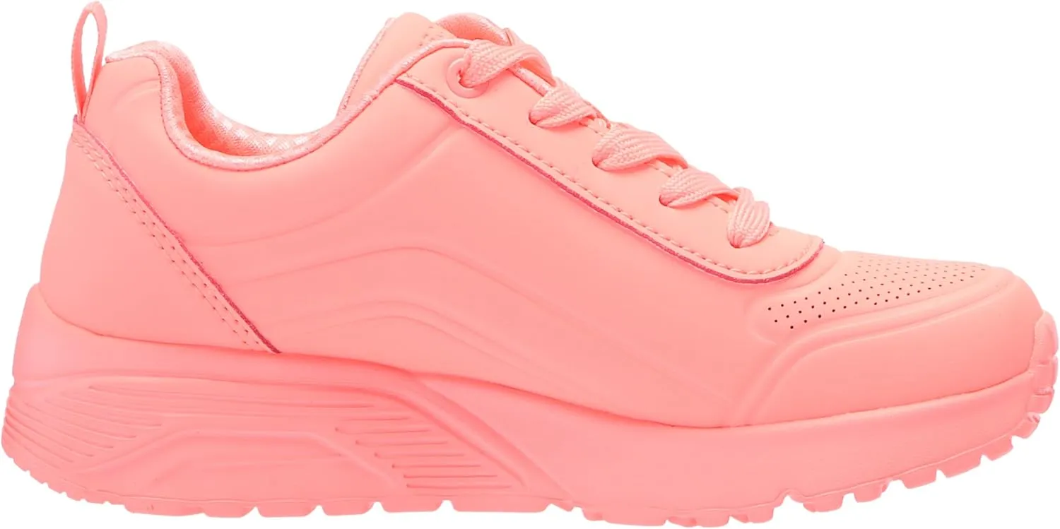 Skechers Girl's Uno Lite-neon Zip Sneaker