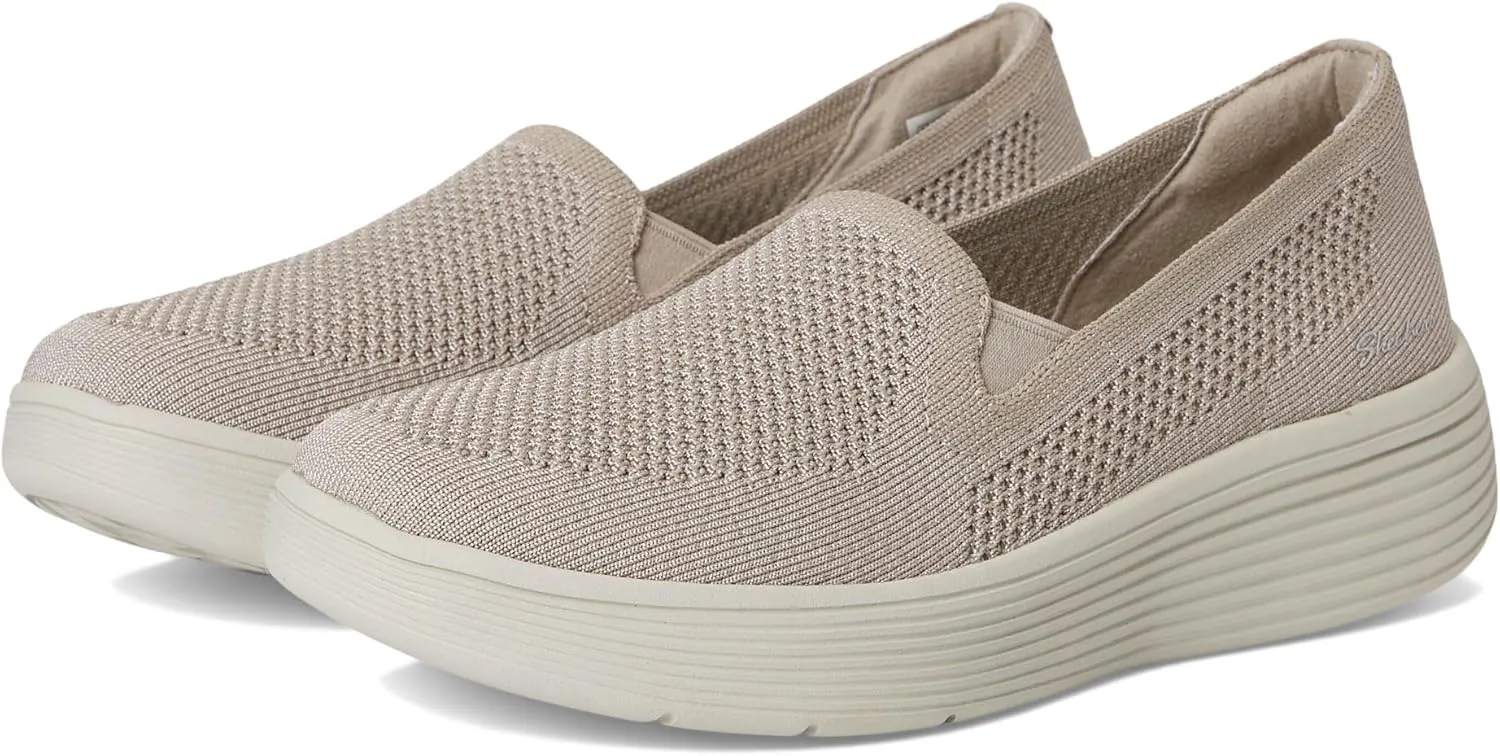 Skechers Modern Comfort Women's Women's Arch Fit Laguna-Adore Her Sneaker, Taupe, 6.5