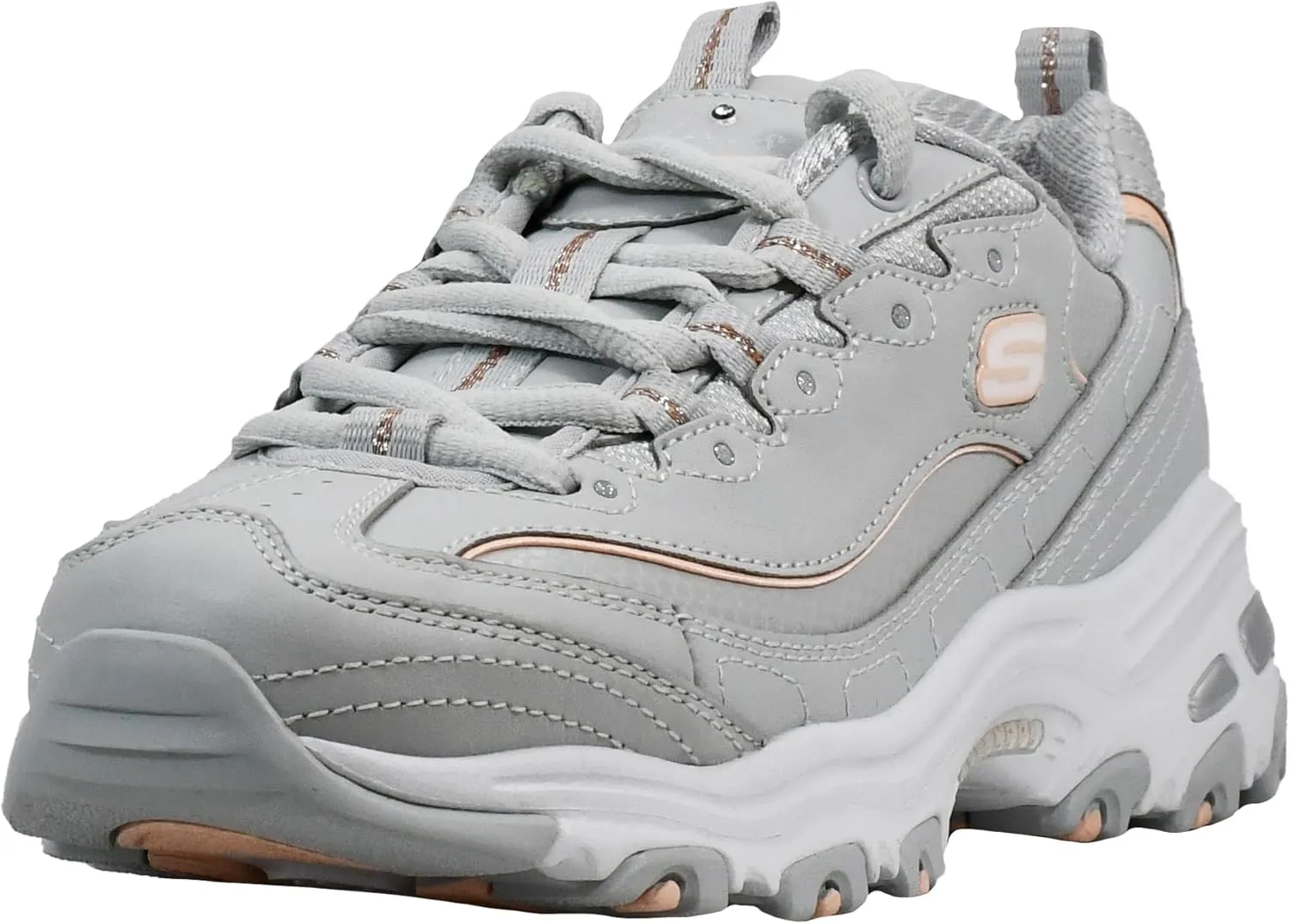 Skechers Women's D'Lites Fresh Start Memory Foam Lace-up Sneaker Fashion