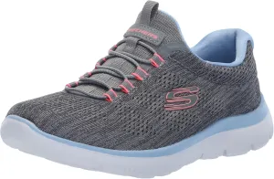 Skechers Women's Summits Fun Flare Sneaker, Grey/Multi=GYMT, 5.5 Wide