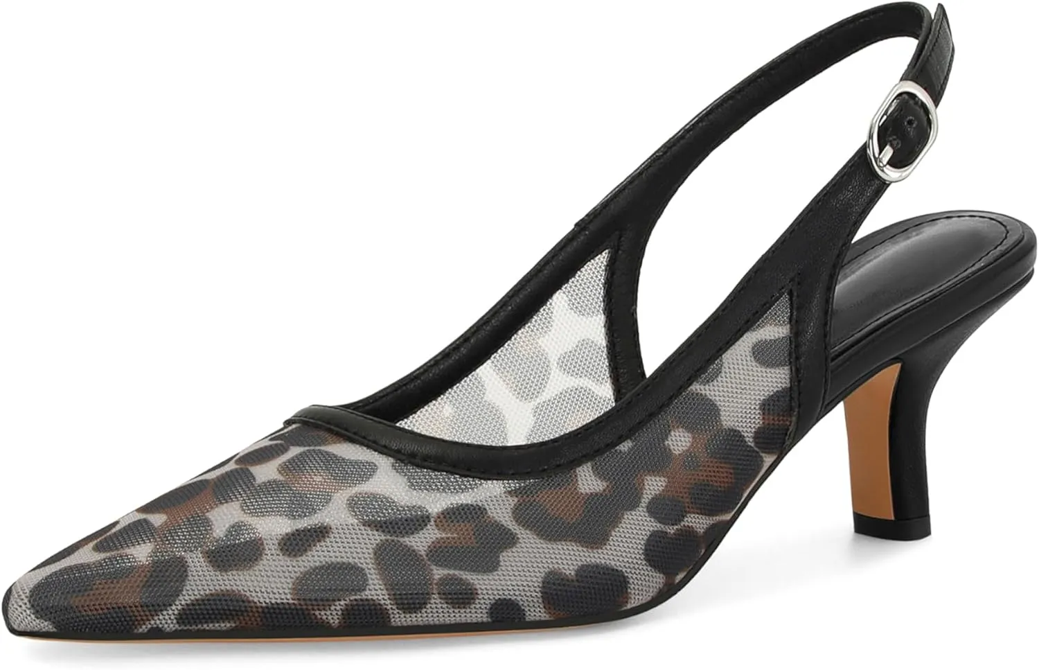 Slingback Pumps for Women Pointed Toe Heels Slip on Kitten Heels Sandals Dress Party Wedding