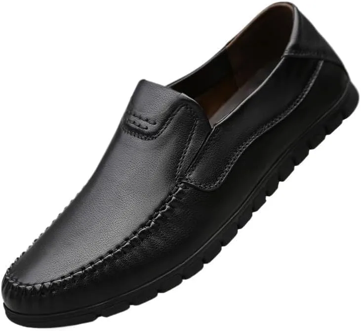 Slip On Classic Business Pointed Toe Leather Shoes Men's Luxury Dress Shoes Elegant Wedding Prom Non Slip Oxford Comfortable Stylish Genuine Leather Brogue
