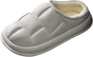 Slippers for Men Bedroom Shoes Cozy Fuzzy Plush Fleece Lined Male Winter Slippers with Arch Support Comfortble Loafer Slippers