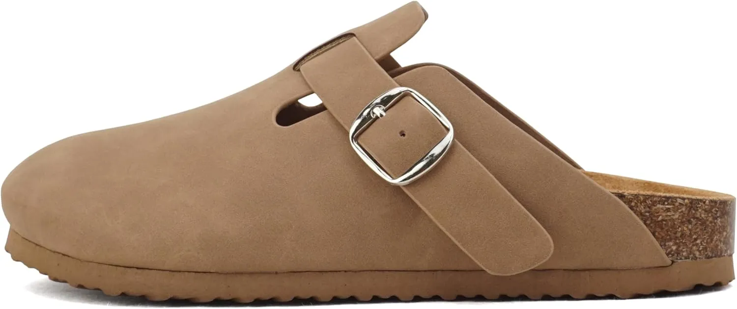 Soda Regis ~ Women Round Toe Buckle Strap Slip-On Flatform Clog