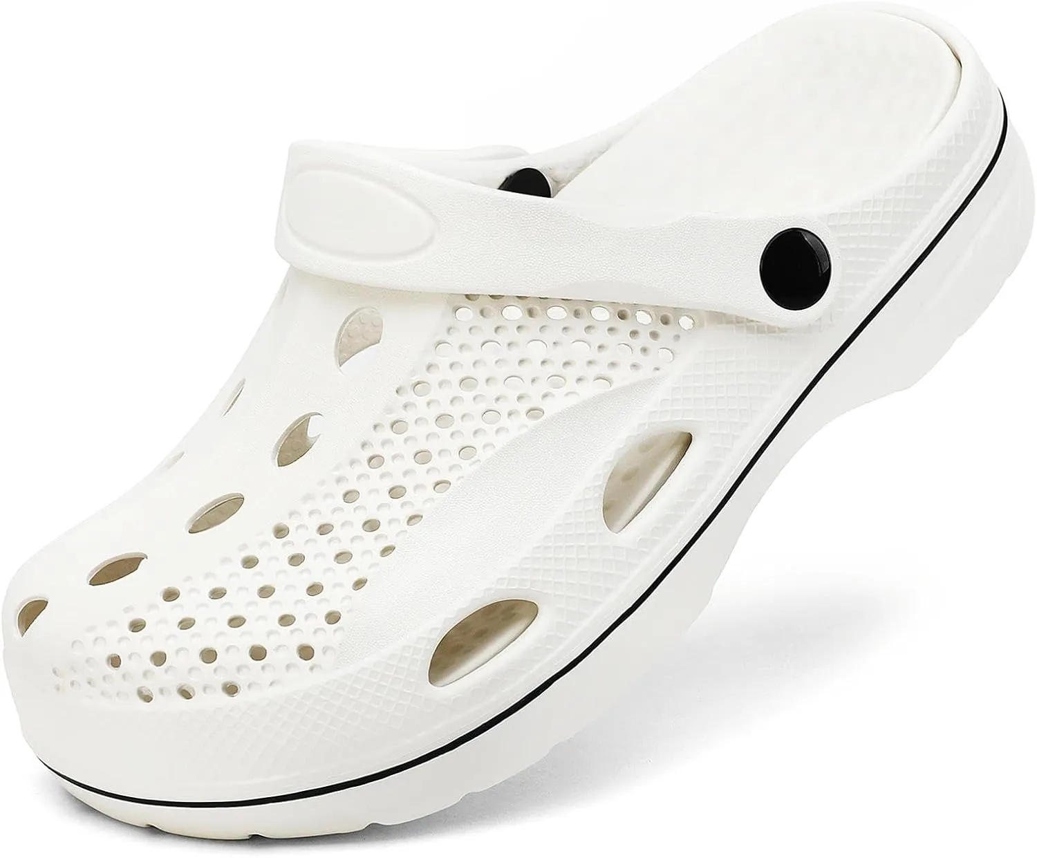 SOSOWHLTE Men's and Women's Arch Support Clogs Garden Shoes Slip-on Outdoor Beach Slippers with Removable Cushion Insole