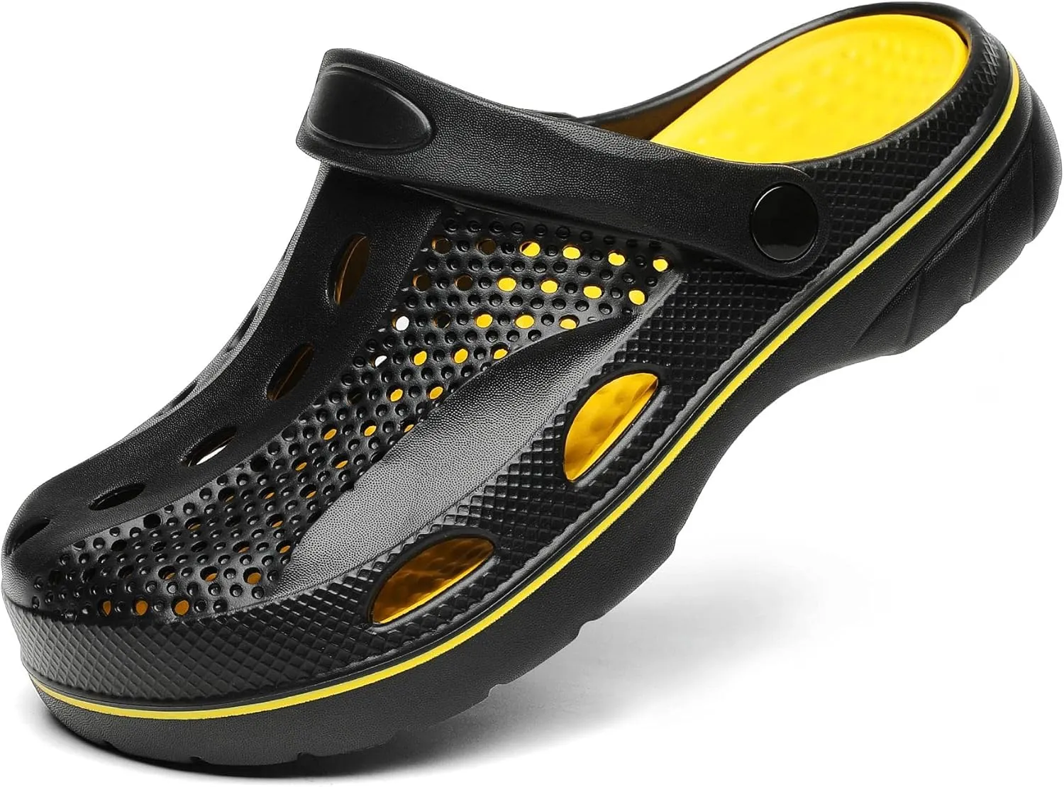 SOSOWHLTE Men's and Women's Arch Support Clogs Garden Shoes Slip-on Outdoor Beach Slippers with Removable Cushion Insole