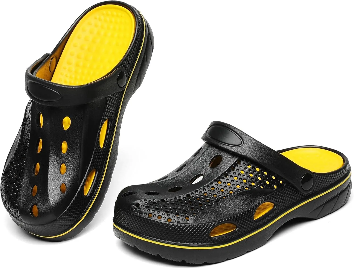 SOSOWHLTE Men's and Women's Arch Support Clogs Garden Shoes Slip-on Outdoor Beach Slippers with Removable Cushion Insole