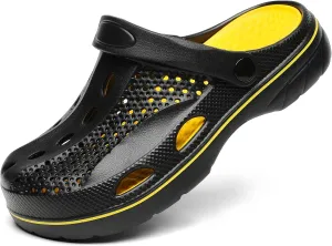 SOSOWHLTE Men's and Women's Arch Support Clogs Garden Shoes Slip-on Outdoor Beach Slippers with Removable Cushion Insole