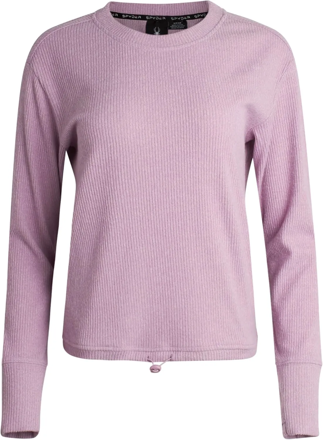 Spyder Women's Crewneck Fleece Sweatshirt - Cozy Ribbed Pullover Sweater with Adjustable Cinched Bottom and Thumbhole (S-XL)