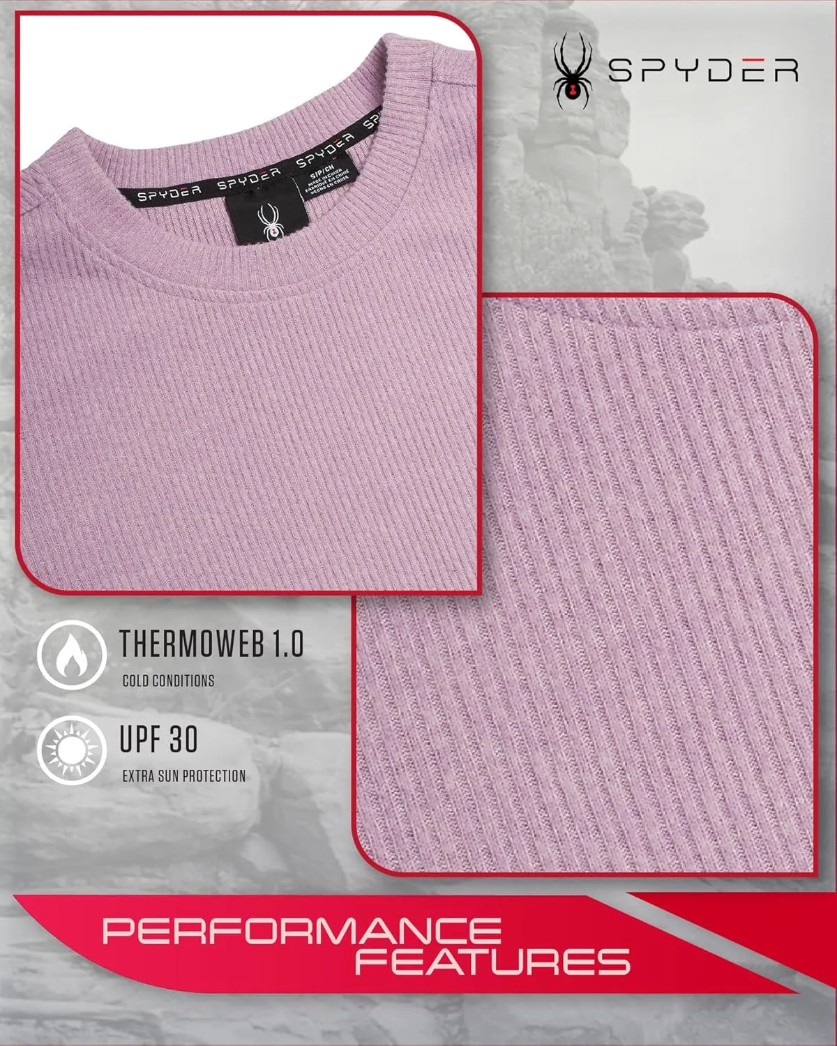Spyder Women's Crewneck Fleece Sweatshirt - Cozy Ribbed Pullover Sweater with Adjustable Cinched Bottom and Thumbhole (S-XL)