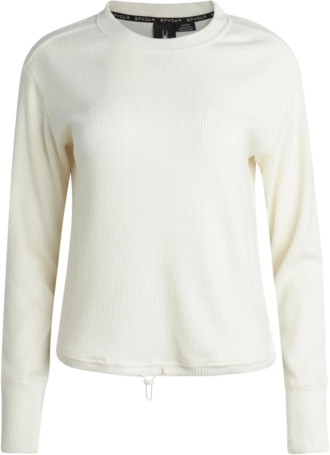 Spyder Women's Crewneck Fleece Sweatshirt - Cozy Ribbed Pullover Sweater with Adjustable Cinched Bottom and Thumbhole (S-XL)