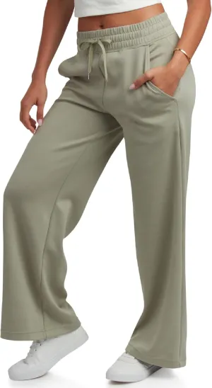Spyder Women's Wide Leg Pants - Cozy Harmony Soft Scuba Double Knit Casual Sweatpants with Drawstring Waistband (Sizes: S-XL)