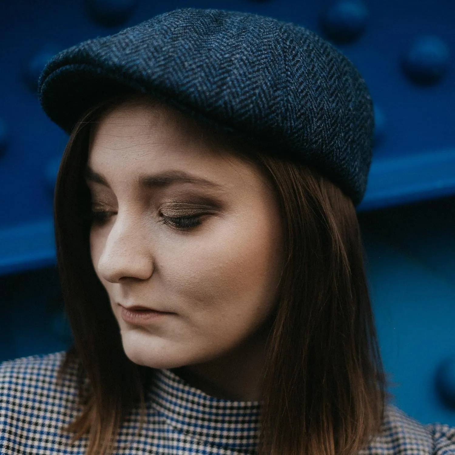 Sterkowski Rusty Duckbill Cap | Harris Tweed Flat Cap for Men and Women | 6 Panel Warm Breathable Scally Cap