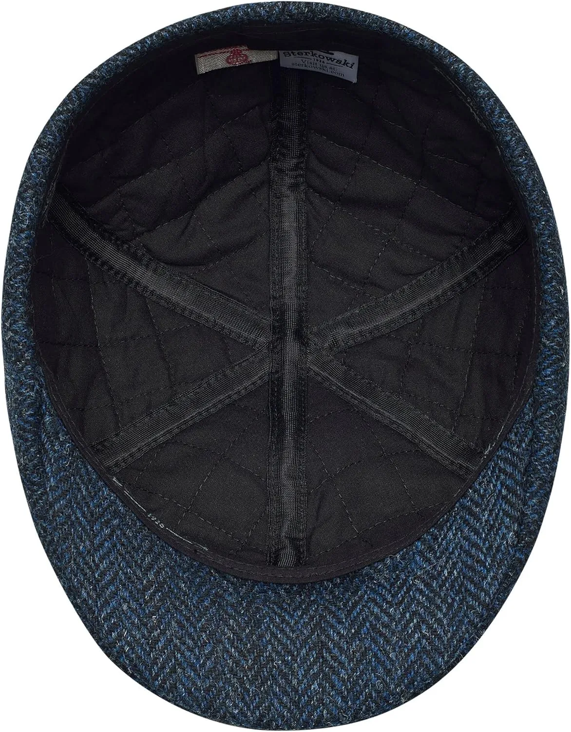 Sterkowski Rusty Duckbill Cap | Harris Tweed Flat Cap for Men and Women | 6 Panel Warm Breathable Scally Cap