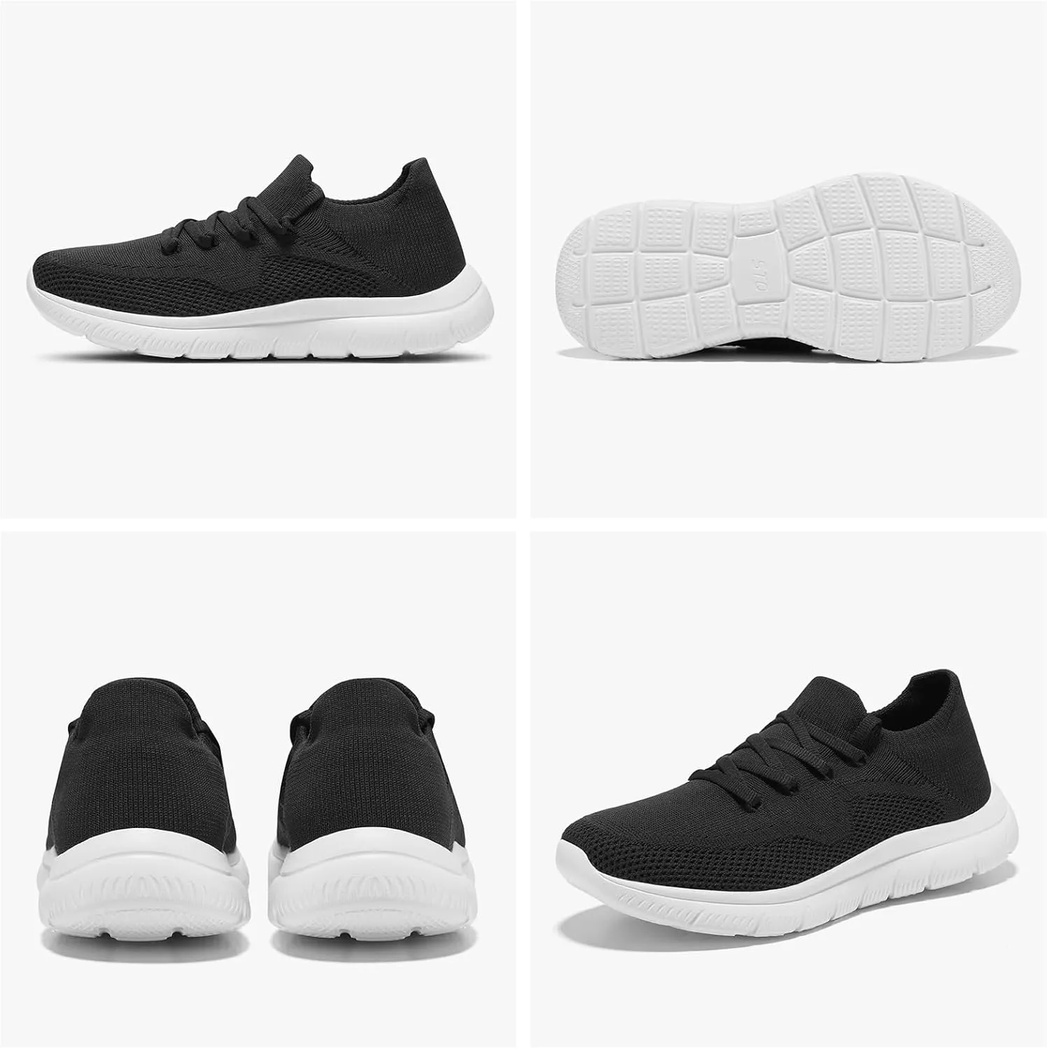 STQ Tennis Shoes Womens Slip on Walking Sneakers for Gym Workout