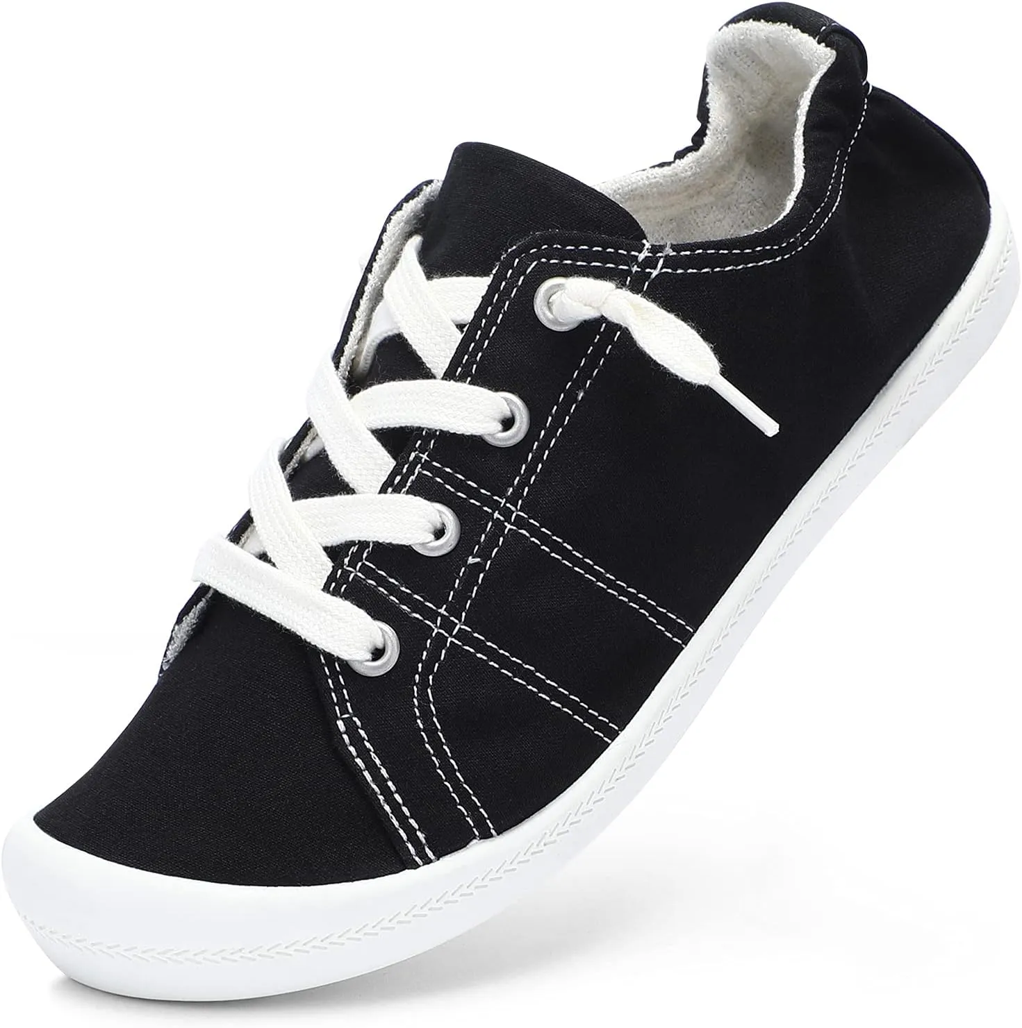 STQ Women Slip On Sneakers, Comfortable Casual Canvas Shoes