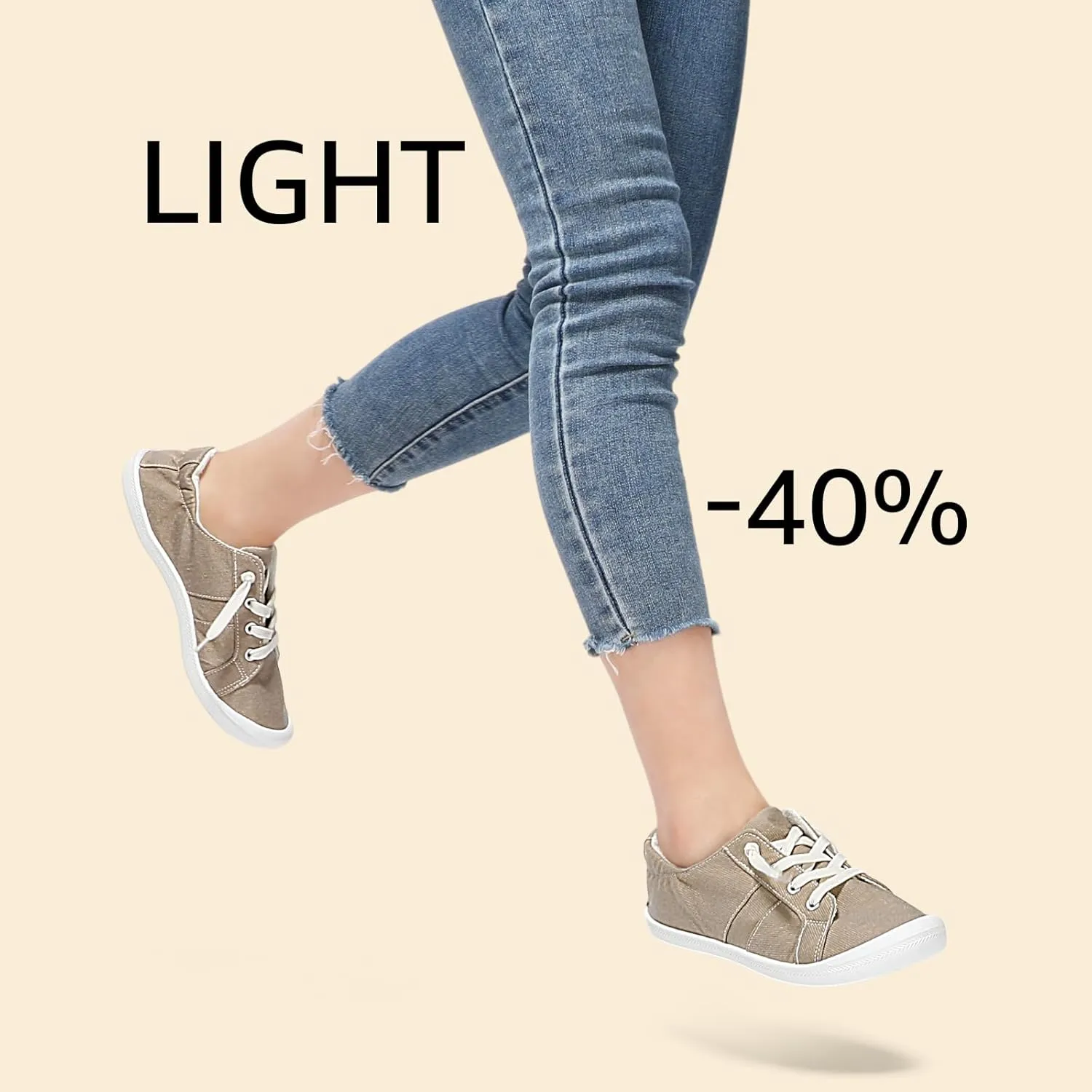 STQ Women Slip On Sneakers, Low Top Casual Canvas Shoes