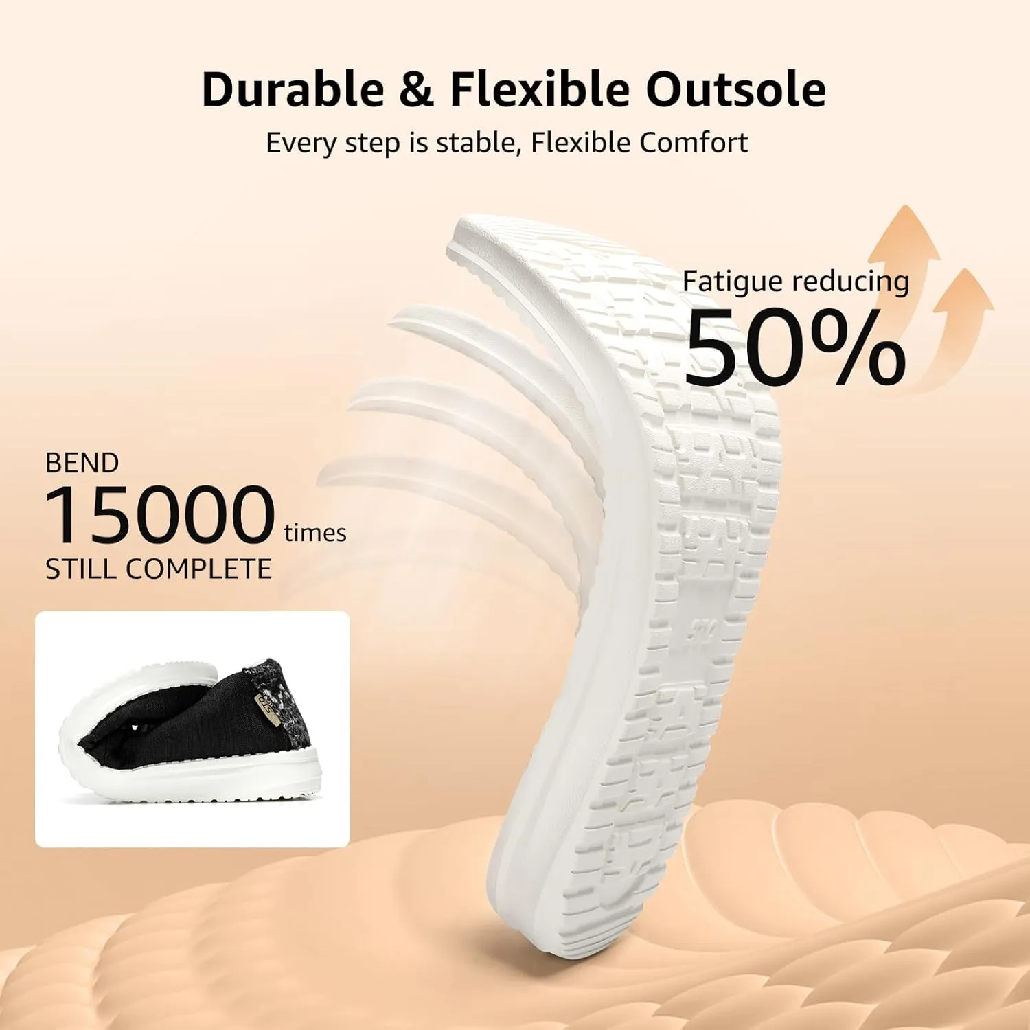 STQ Women's Slip on Fur Lined Loafers丨Orthopedic Cozy Ultralight Boat Casual Shoes with Arth Support