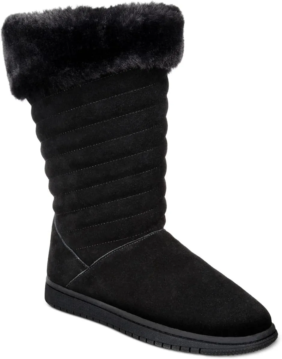 Style & Co. Womens Novaa Suede Winter & Snow Boots Black 9 Medium (B,M)