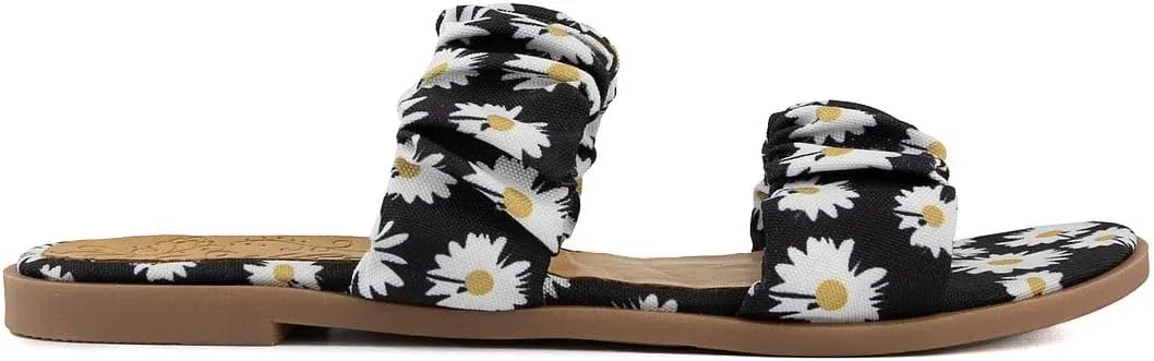 Sugar Women's Slide Sandals – Stylish Slip-On Flats for Casual, Dressy, Beach, or Pool Wear