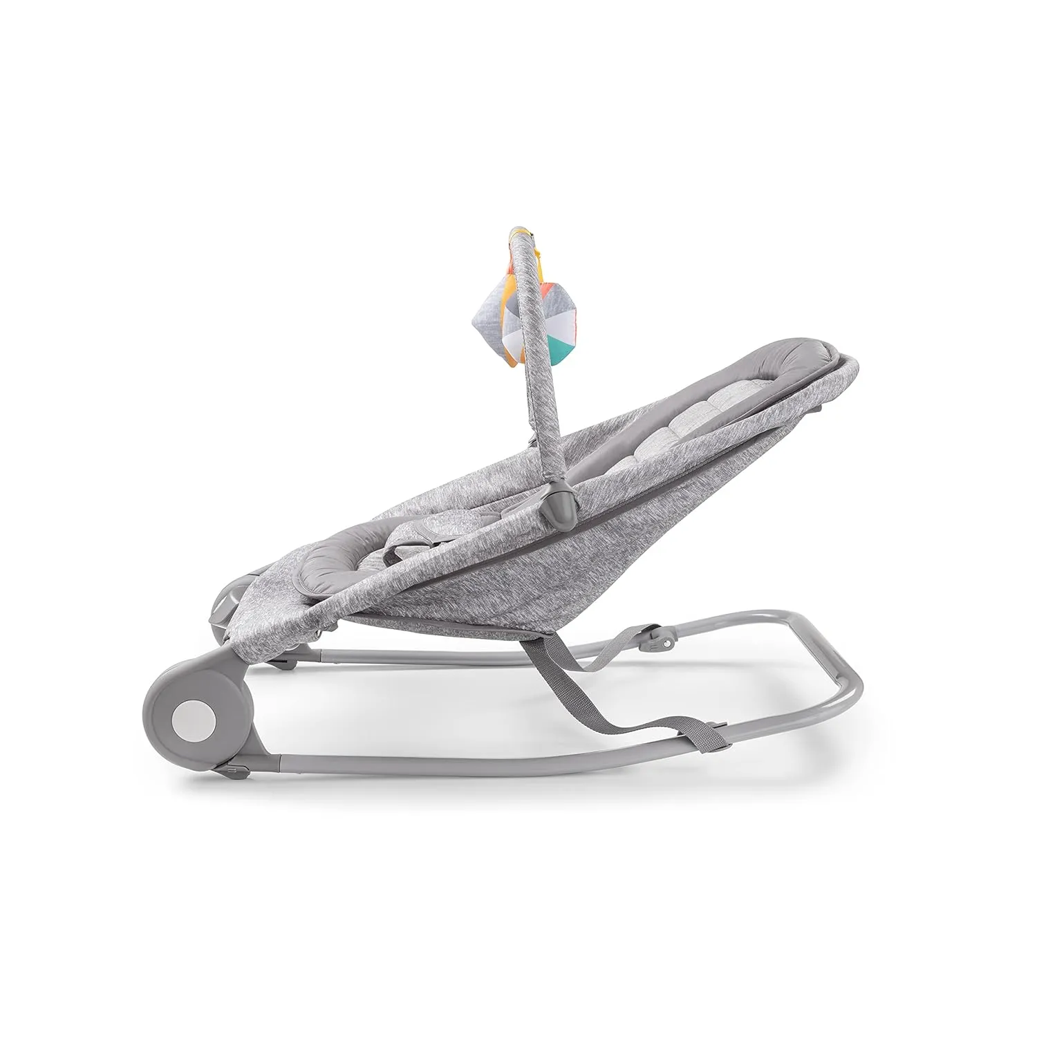 Summer Infant 2-in-1 Bouncer & Rocker Duo (Light Gray Tweed) Convenient and Portable Rocker and Bouncer for Babies Includes Soft Toys and Soothing Vibrations