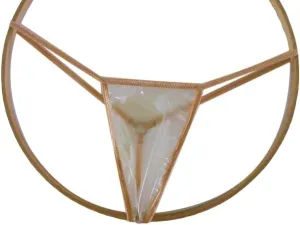 SWIC Men's G String Thong Rubber Latex Y Back Micro Naked Nude
