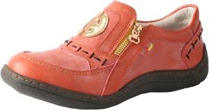 TMA EYES Women's Non-Slip Leather Casual Slip On Comfort Walking Flat Shoes