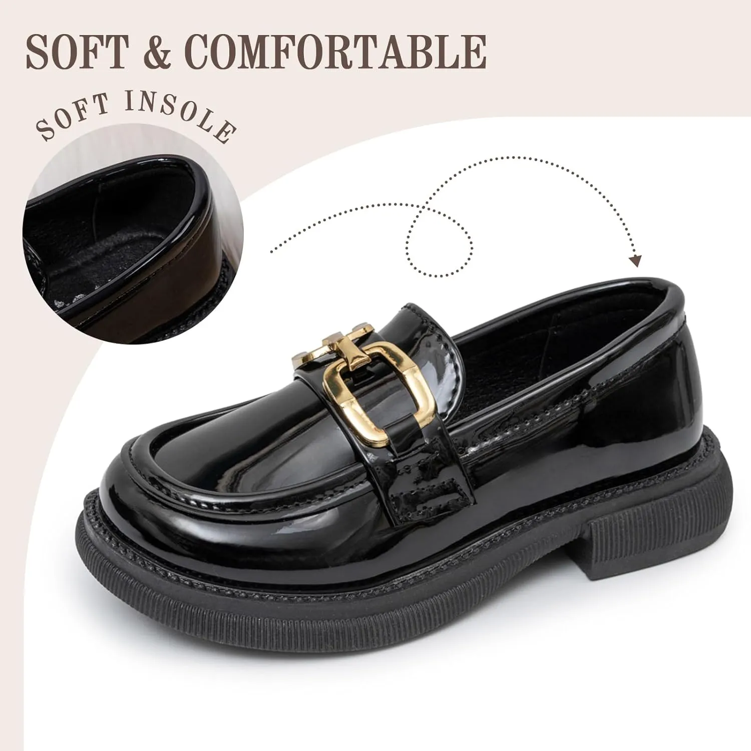 Toddler Boys Girls Dress Shoes Little Kids School Uniform Shoes Formal Casual Oxfords Wedding Church Loafer Flats
