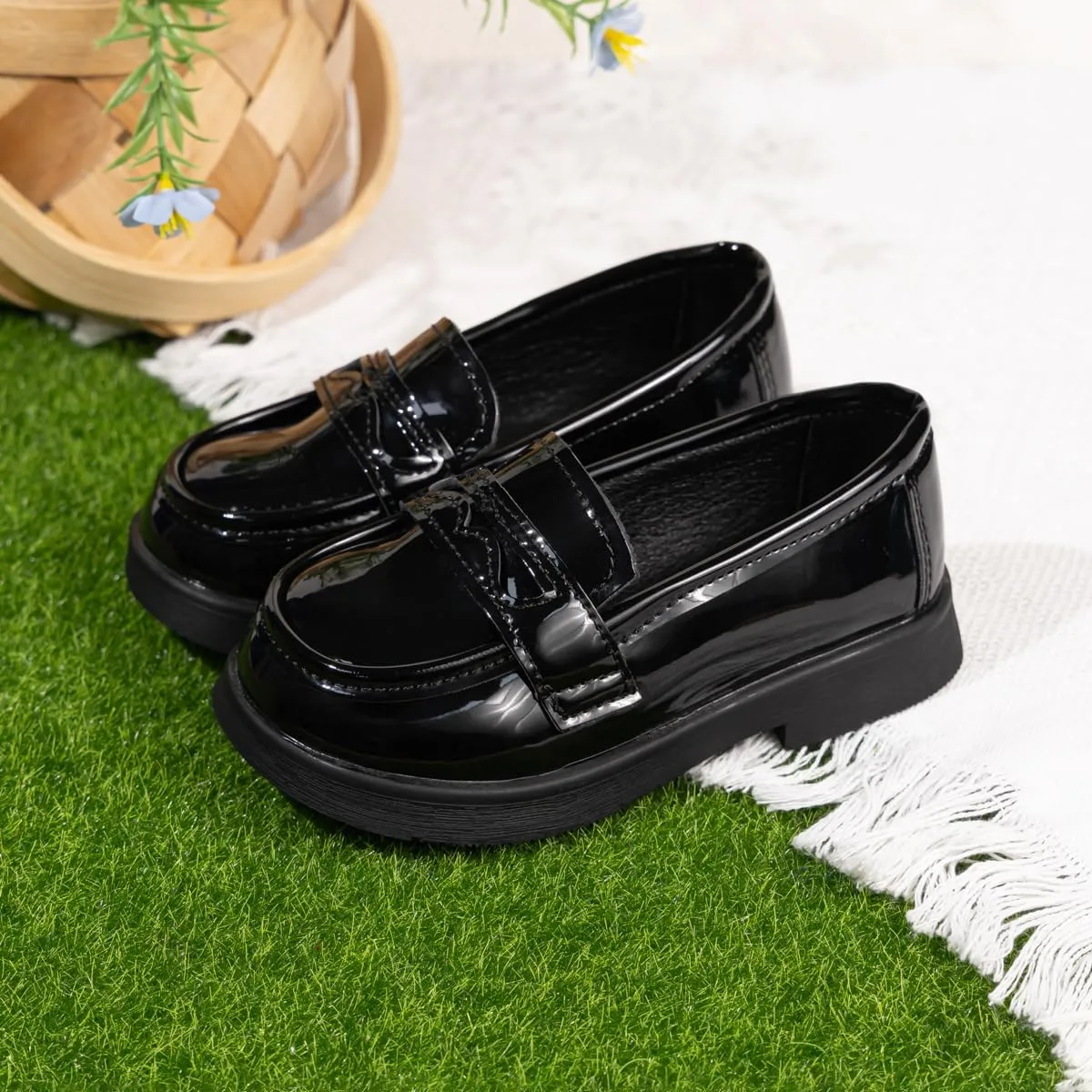 Toddler Boys Girls Dress Shoes Little Kids School Uniform Shoes Formal Casual Oxfords Wedding Church Loafer Flats