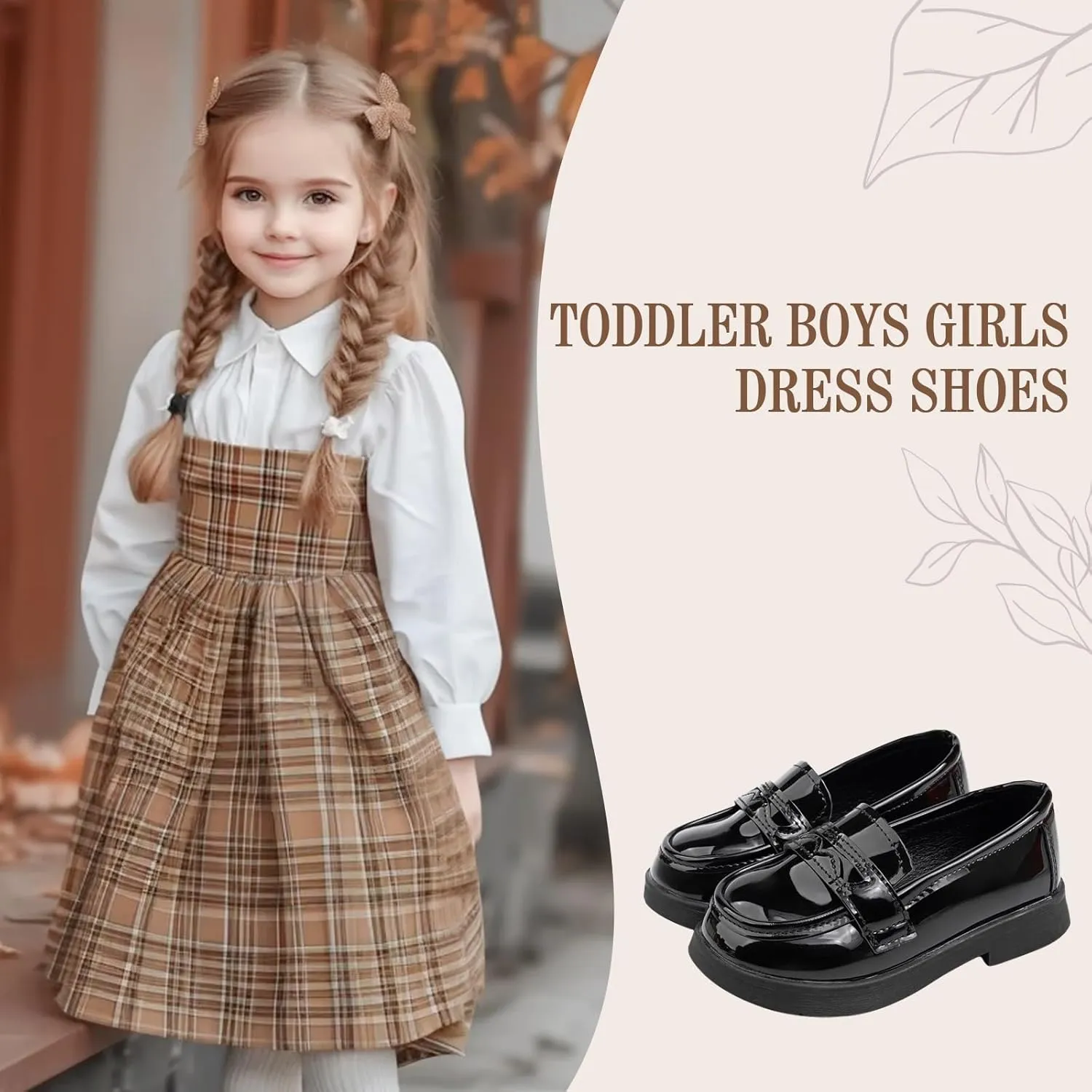 Toddler Boys Girls Dress Shoes Little Kids School Uniform Shoes Formal Casual Oxfords Wedding Church Loafer Flats