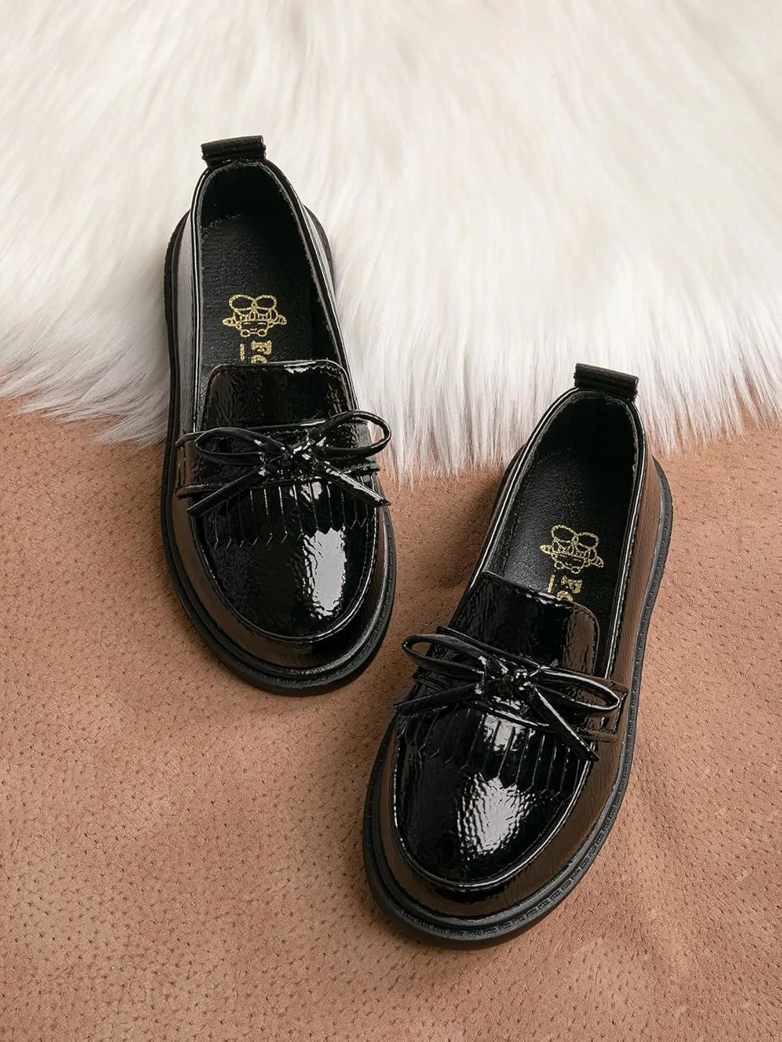 Toddler Boys Girls Dress Shoes Little Kids School Uniform Shoes Formal Casual Oxfords Wedding Church Loafer Flats