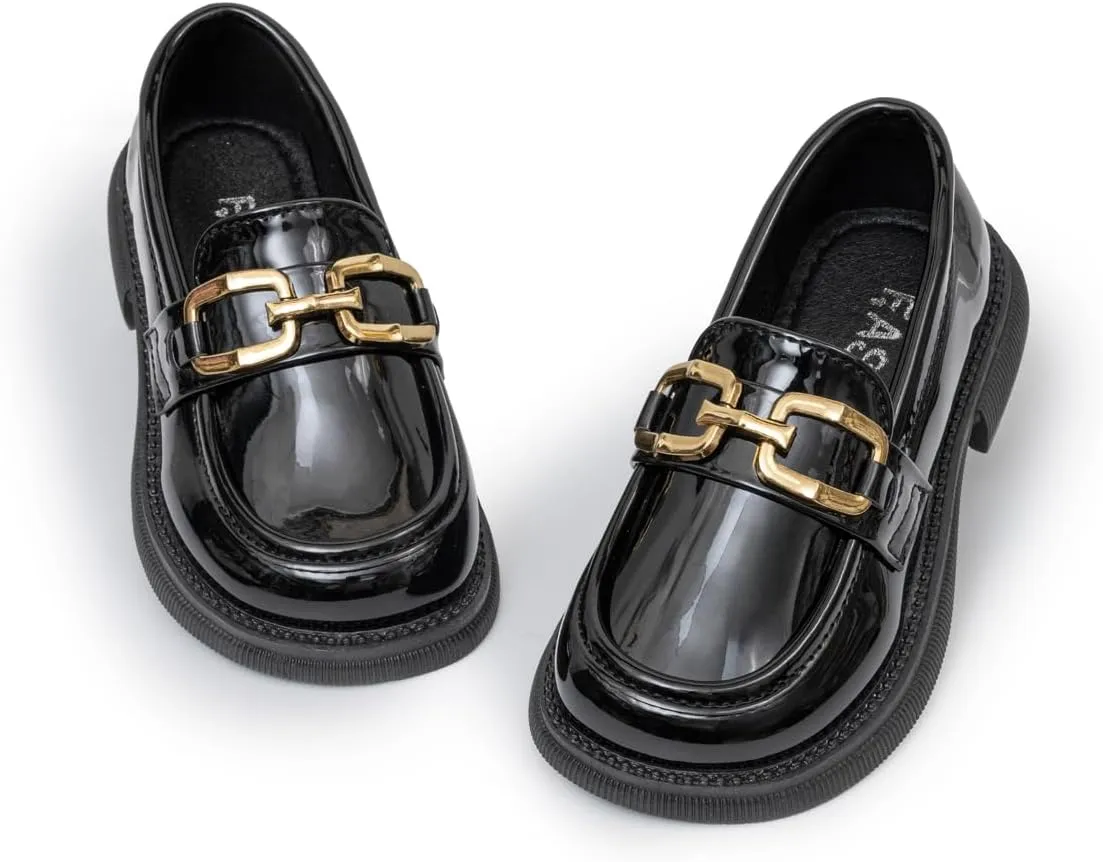 Toddler Boys Girls Dress Shoes Little Kids School Uniform Shoes Formal Casual Oxfords Wedding Church Loafer Flats