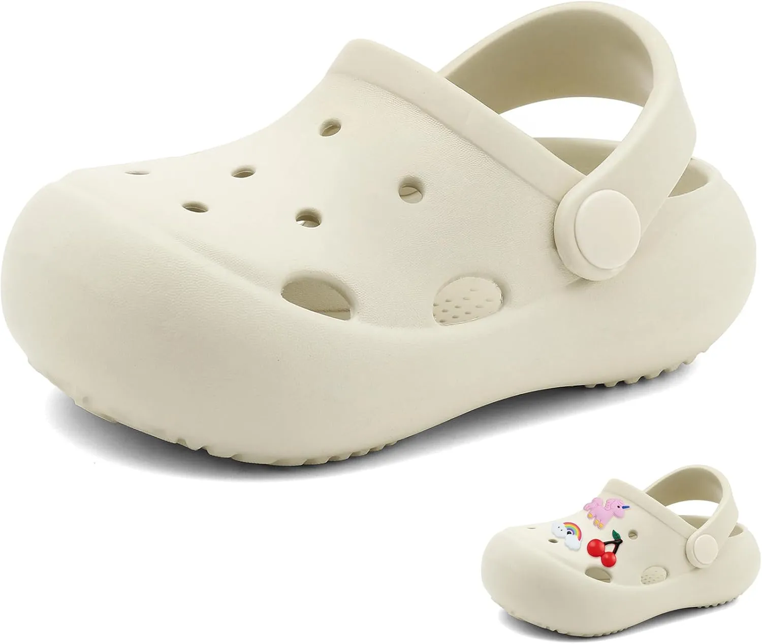 Toddler Classic Clogs Skin-Friendly Comfy Lightweight 丨Boys Girls Slip On Water Shoes