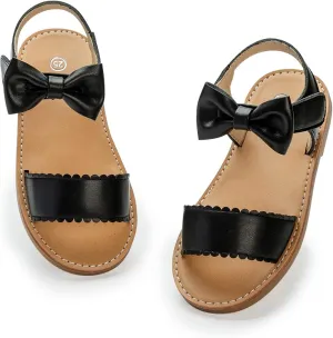 Toddler Girls Sandals Little Girl Summer Flat Sandal Baby Open Toe Outdoor Beach Holiday Dress Shoes