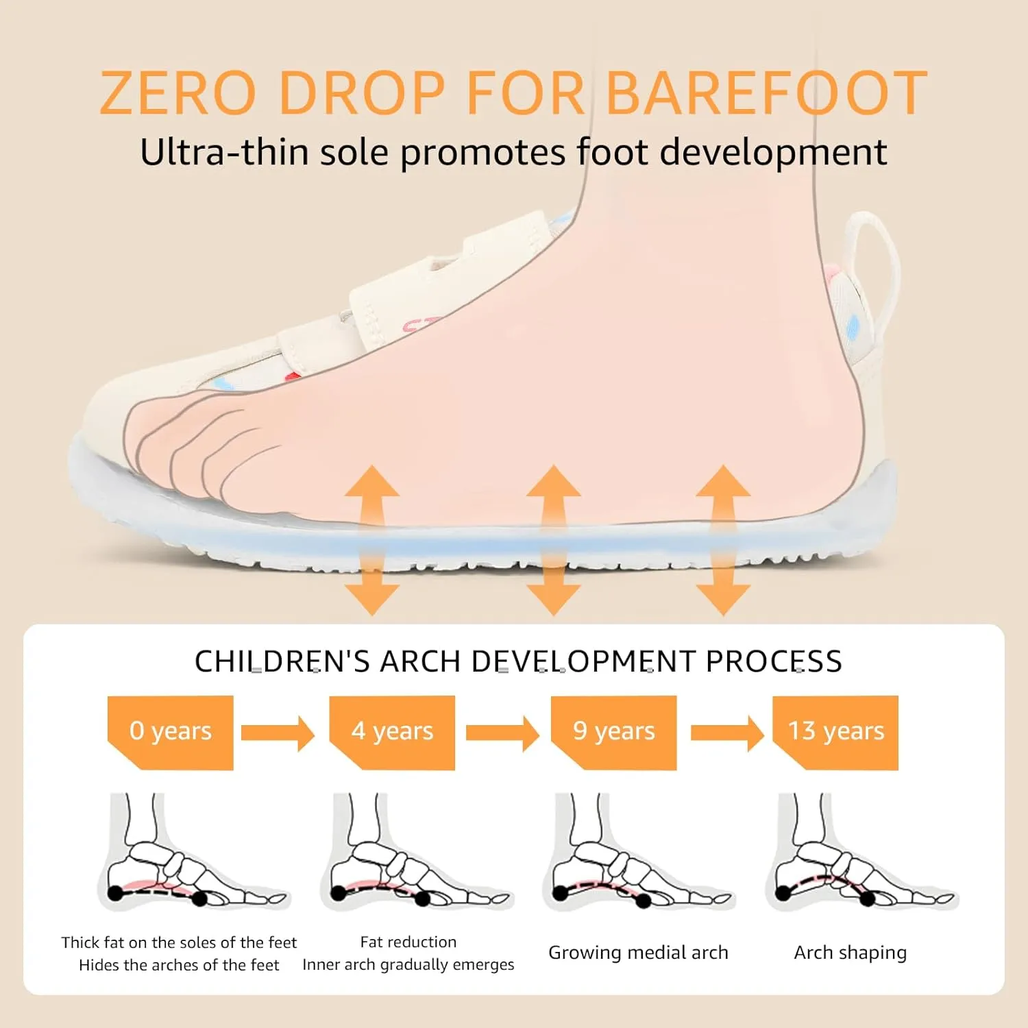 Toddler Wide Toe Box Shoes: Boys Barefoot Shoe Girl Sneakers Little Kids Tennis Non-Slip Zero Drop First Walking Breathable Running Athletic School Gym Sneaker