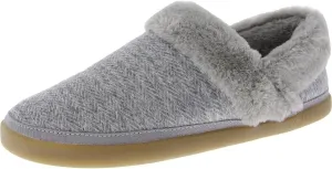 TOMS Womens Oslo Cozy Faux Fur Lined Loafer Slippers Gray 8 Medium (B,M)