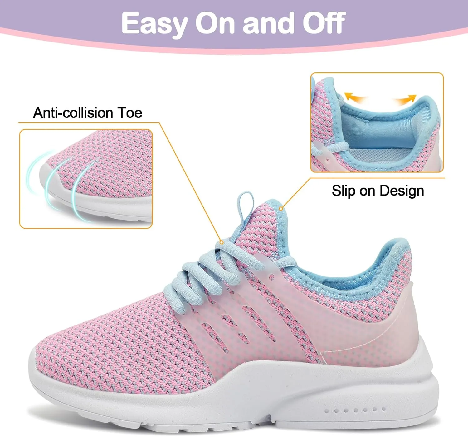 Troadlop Kids Sneaker Lightweight Breathable Running Tennis Boys Girls Shoes