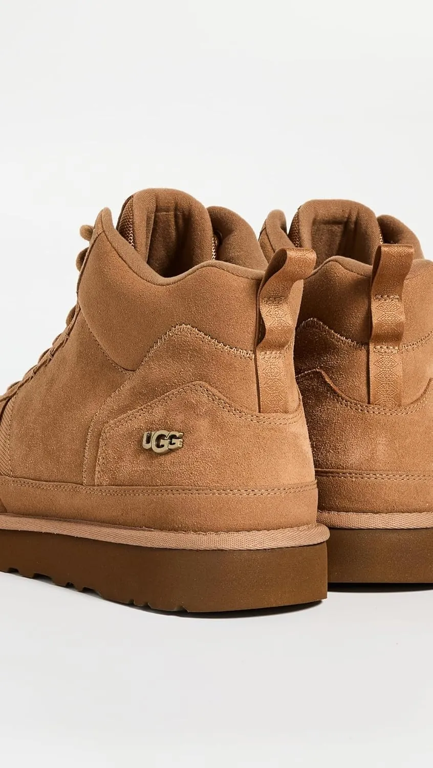 UGG Men's Highland Hi Heritage Sneaker, Chestnut Suede, 13