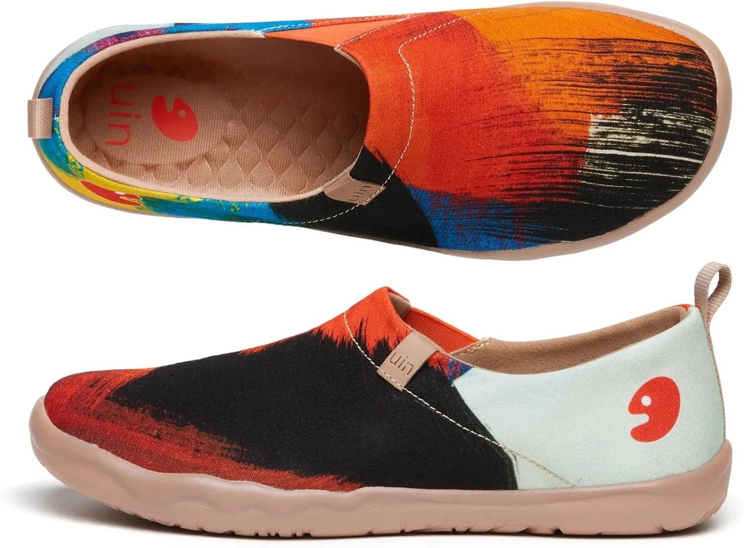 UIN Men's Art Design Travel Shoes Slip On Casual Loafers Stylish Lightweight Comfort Fashion Sneaker