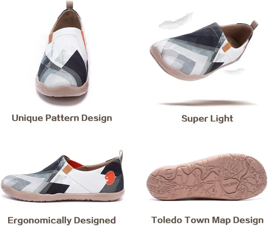 UIN Men's Art Design Travel Shoes Slip On Casual Loafers Stylish Lightweight Comfort Fashion Sneaker