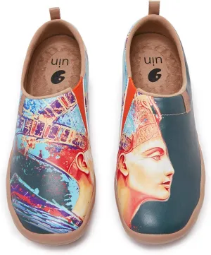 UIN Women's Artistic Design Slip-On Microfiber PU Shoes Stylish Comfortable Casual Loafers Lightweight Everyday Travel Footwear