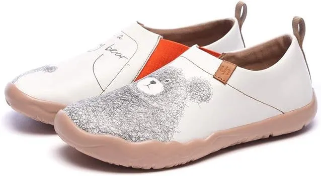 UIN Women's Artistic Design Slip-On Microfiber PU Shoes Stylish Comfortable Casual Loafers Lightweight Everyday Travel Footwear