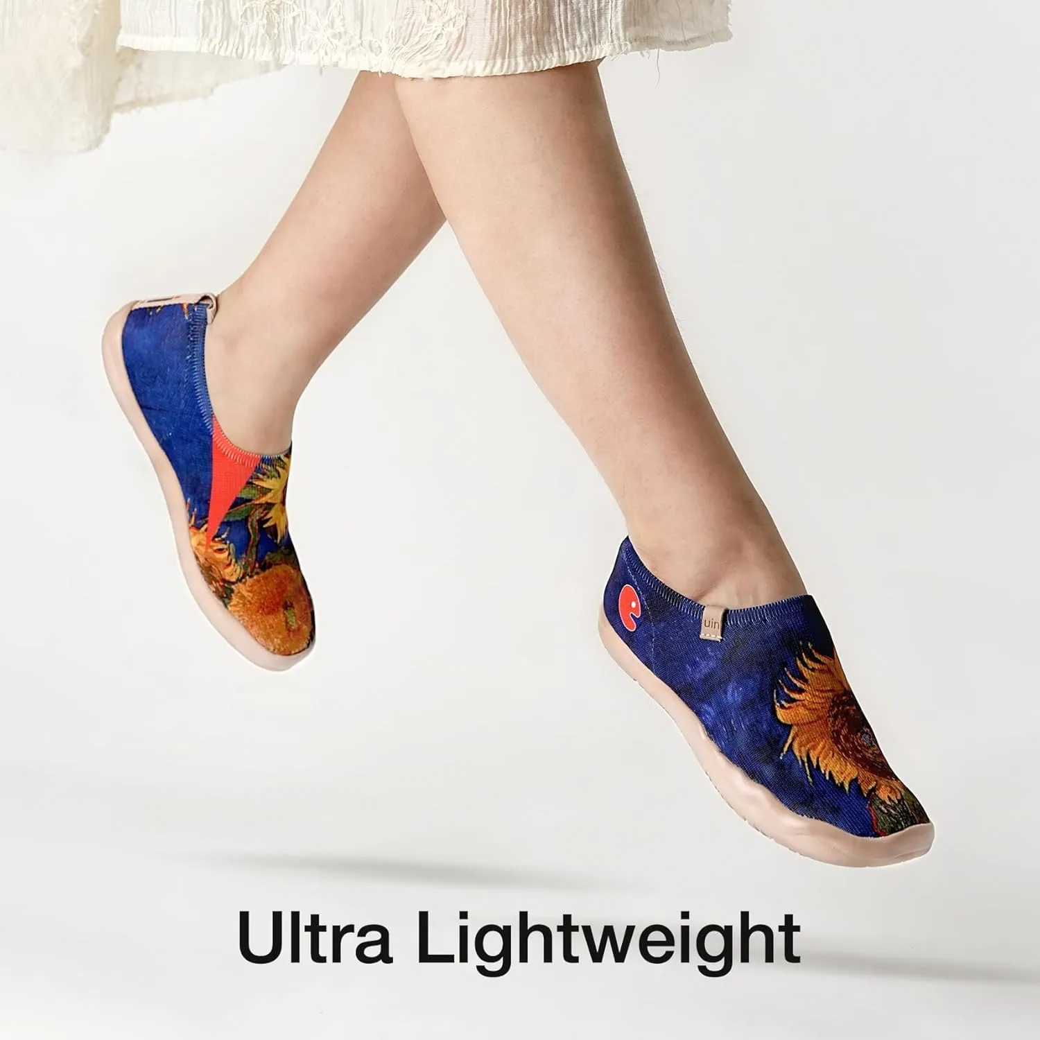 UIN Women's Slip-On Shoes Comfortable Breathable Knit Casual Footwear Stylish Travel-Friendly Loafers