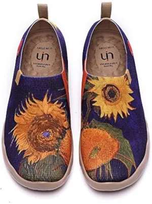 UIN Women's Slip-On Shoes Comfortable Breathable Knit Casual Footwear Stylish Travel-Friendly Loafers