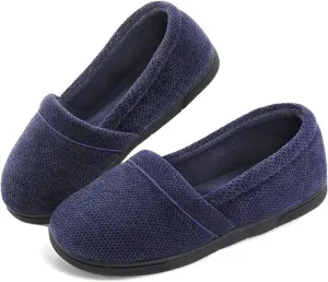 ULTRAIDEAS Women's Grace Closed Back Slippers, Memory Foam Loafer House Shoes with Rubber Sole